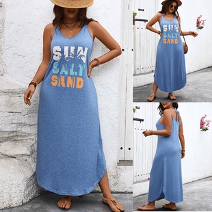 2024 Summer Women's Plus Size Tank Dress Beach Party Dresses