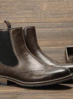 2023 Autumn Chelsea man short boots 切尔西男靴复古中帮短靴