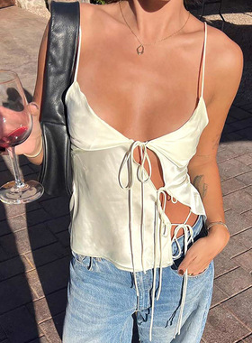 Sexy Off Shoulder Strap Pure Desire Top性感露肩吊带纯欲上衣