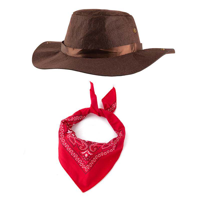 迪士尼儿COS玩具总动员胡迪帽子牛仔警长cosplay角色扮围巾配饰