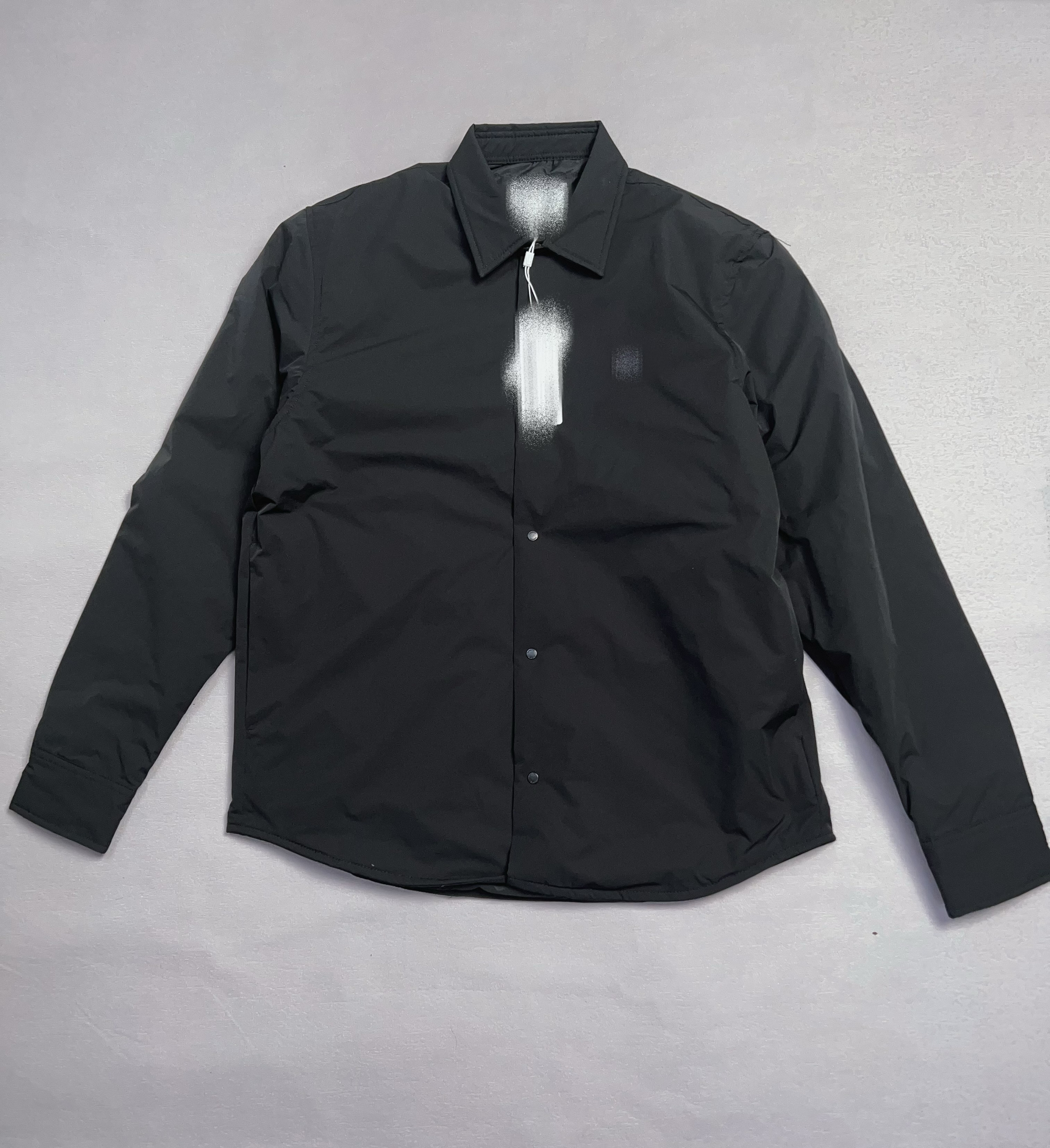 衬衫款式纽扣开衫男士翻领棉衣经典刺绣保暖休闲简约棉衣外套棉服