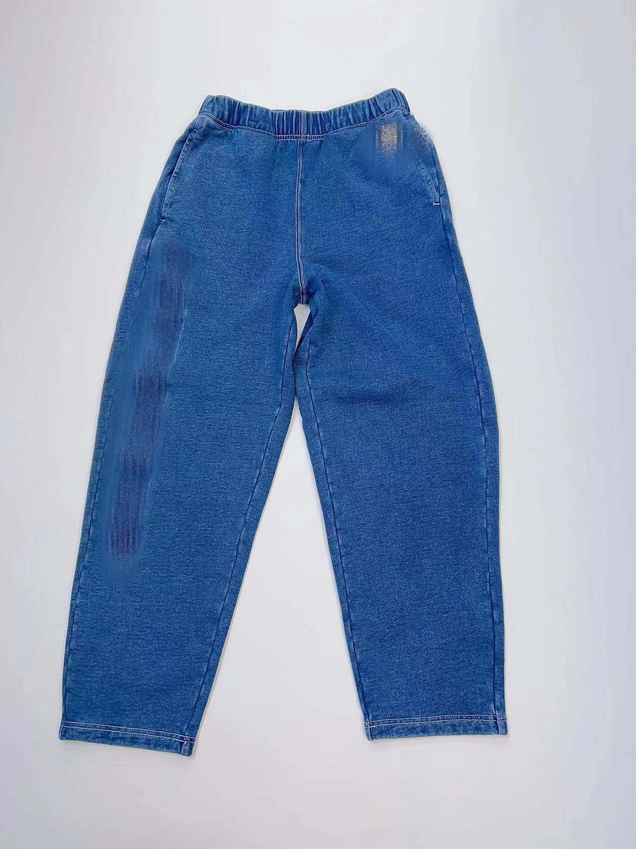 2024秋冬新款男士牛仔裤时尚百搭修身小脚弹力休闲加绒长裤子