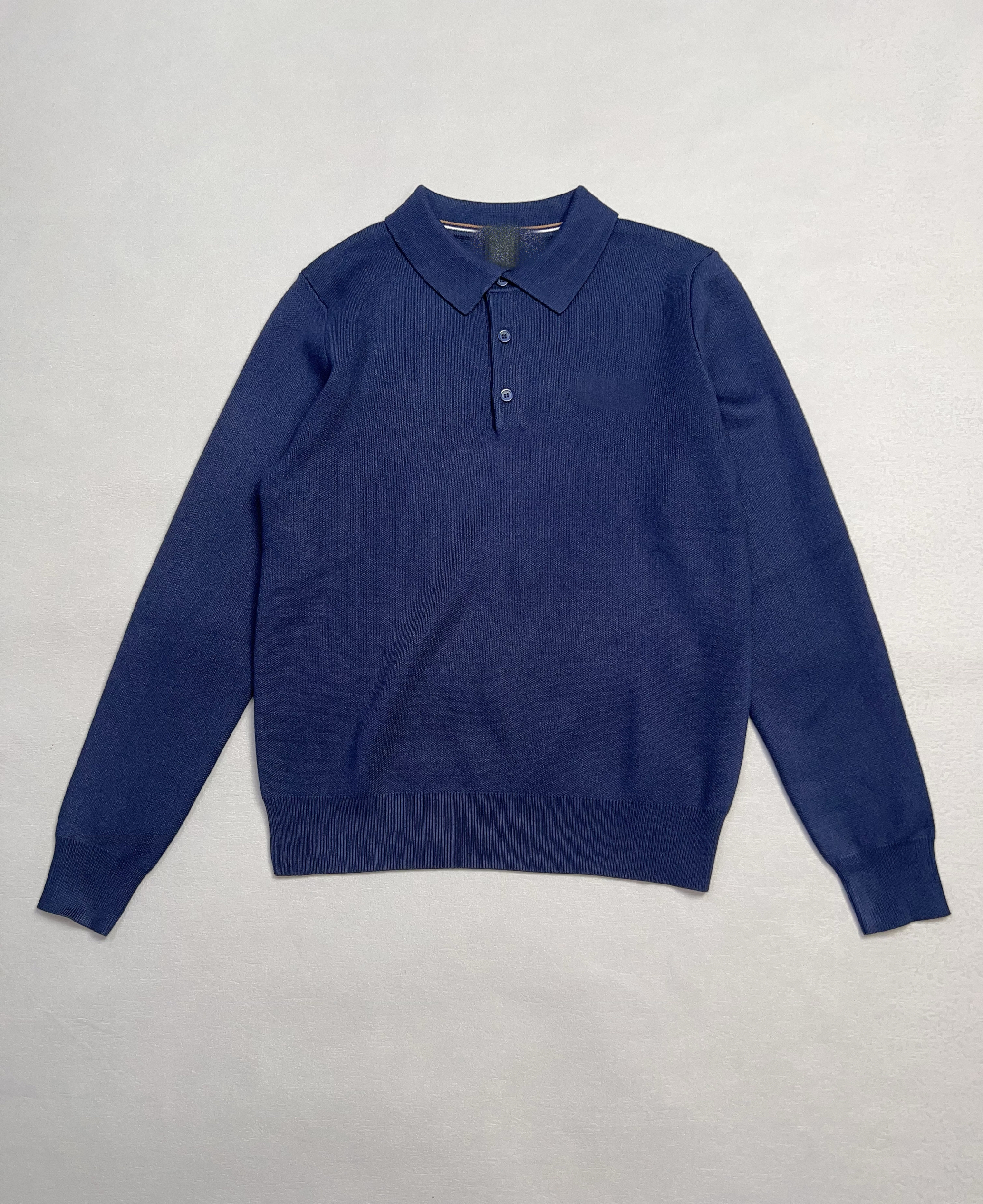 秋冬新款男士商务休闲polo衫针织毛衣刺绣翻领长袖套头毛衣外套