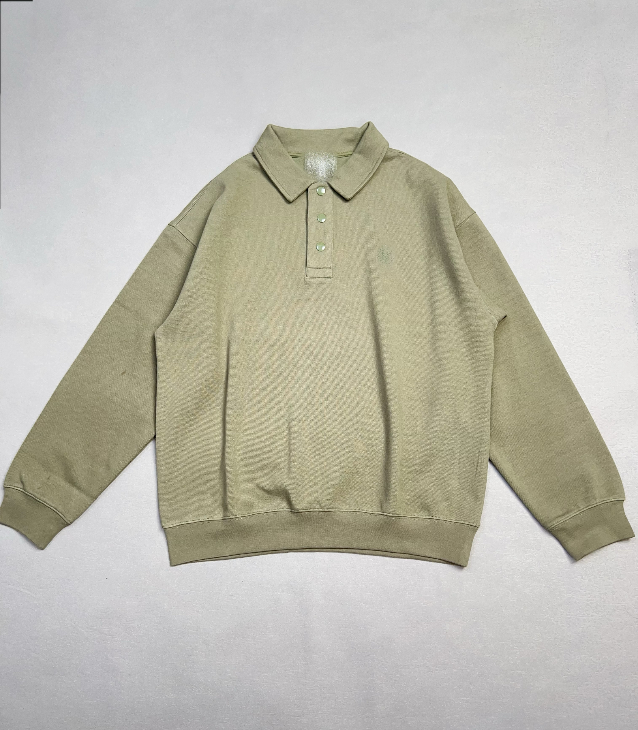 秋冬款男士休闲简约刺绣厚款卫衣经典百搭翻领套头卫衣polo衫