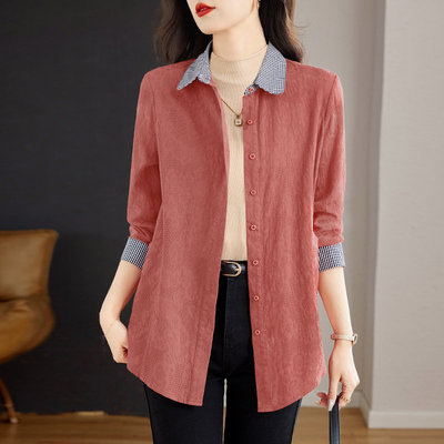 纯棉女士衬衫2026新款女