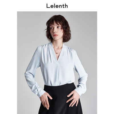 Lelenth优雅通勤！蓝色衬
