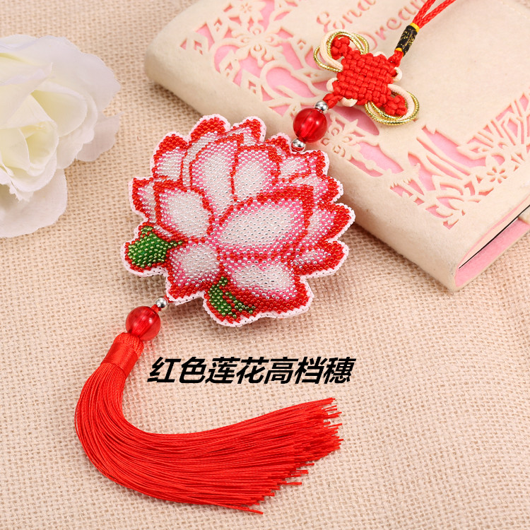 新款手工十字绣汽车挂饰成品立体