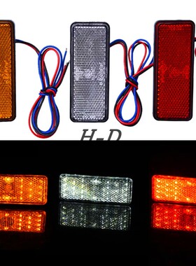 摩托车24LED反射器电动车LED反光片行车刹车灯 防水牌照尾灯Y-046