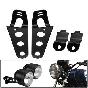 复古摩托车LED双灯哈雷太子CG125改装圆形大灯天使眼前照灯转向灯