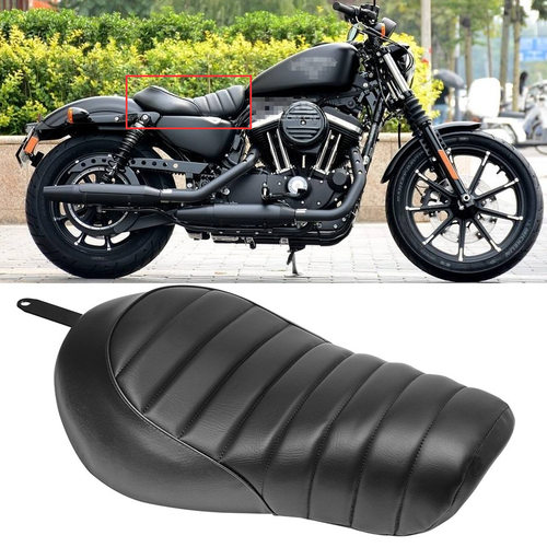 摩托车配件 哈雷 XL883 1200 前坐垫前坐包横纹黑色座垫16-21