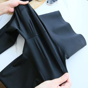 正版25鲨鱼裤子女外穿秋冬季加绒强压芭裤比瘦腿新款高压弹力光面