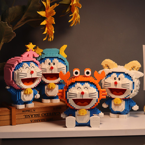 十二星座生肖哆啦A梦叮当猫积木