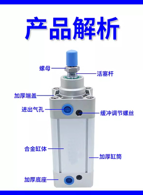 新款SE32 40 50 63 80 100 125X50X150X200X300S亚德客型单杆包邮