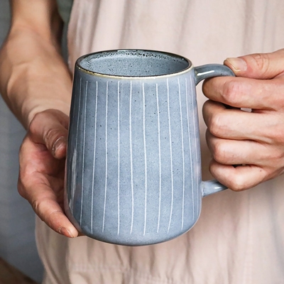 700ml轻奢风杯子大容量简约ins咖啡杯家用陶瓷杯马克杯喝水杯瑕疵