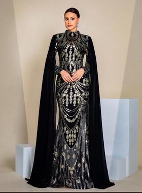 Long Sparkly Prom Dresses Long Sleeve Sequined Prom Dress