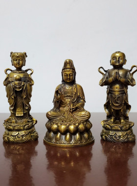 袖珍观世音菩萨童子慈航佛像