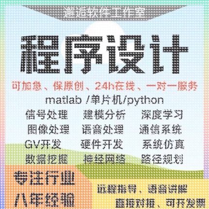 Matlab代做程序Python神经网络路径规画深度学习图像处理通信彷真