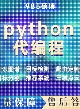 Python代编程深度学习机器学习神经网络数据分析爬虫自然语言处理