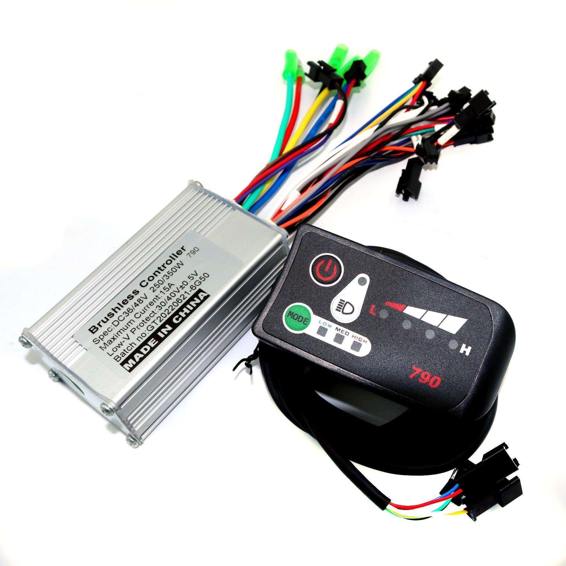 尊控36V/48V250W控制器电动自行车无刷电机+790LED显示器跨境热销