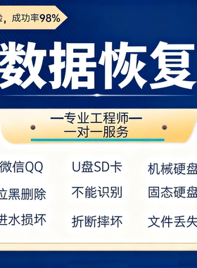 移动硬盘数据恢复移动机械电脑固态修复维修U盘SD内存卡数据恢复