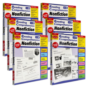 Evan-Moor Reading Comprehension:Nonfiction Grade 1-6阅读理解系列非虚构类 evanmoor美国加州原版进口1-6年级强化综合能力提升
