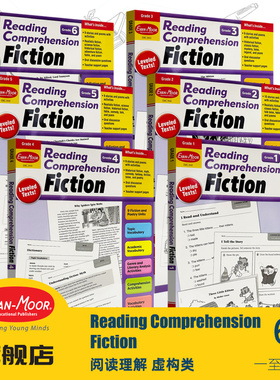 Evan-Moor Reading Comprehension:Fiction Grade 1-6 阅读理解系列 虚构类 美国加州教辅 evanmoor 1-6年级原版进口小说词汇 写作