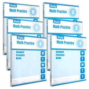 Evan-Moor Daily Math Practice Grade 1-6 SE 每日练习系列 数学复习练习册 无答案作业本 美国加州教材辅导