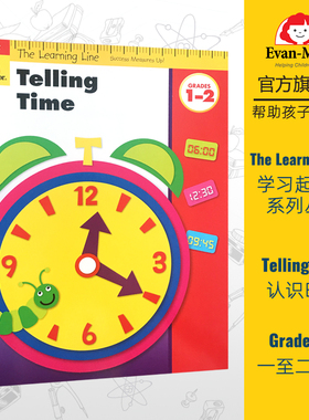 Evan-Moor The Learning Line Telling Time Grade 1 2 学习起跑线 认识时间 二年 美国加州教辅 evanmoor