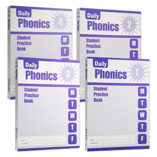 Evan-Moor Daily Phonics Grade 1-6 SE 每日练习系列 自然拼读 无答案作业本 美国加州教辅 evanmoor