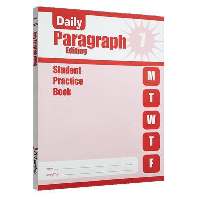 Evan-Moor Daily Paragraph Editing Grade 7 SE 每日练习系列 段落编辑 初一 无答案作业本 美国加州教辅 evanmoor