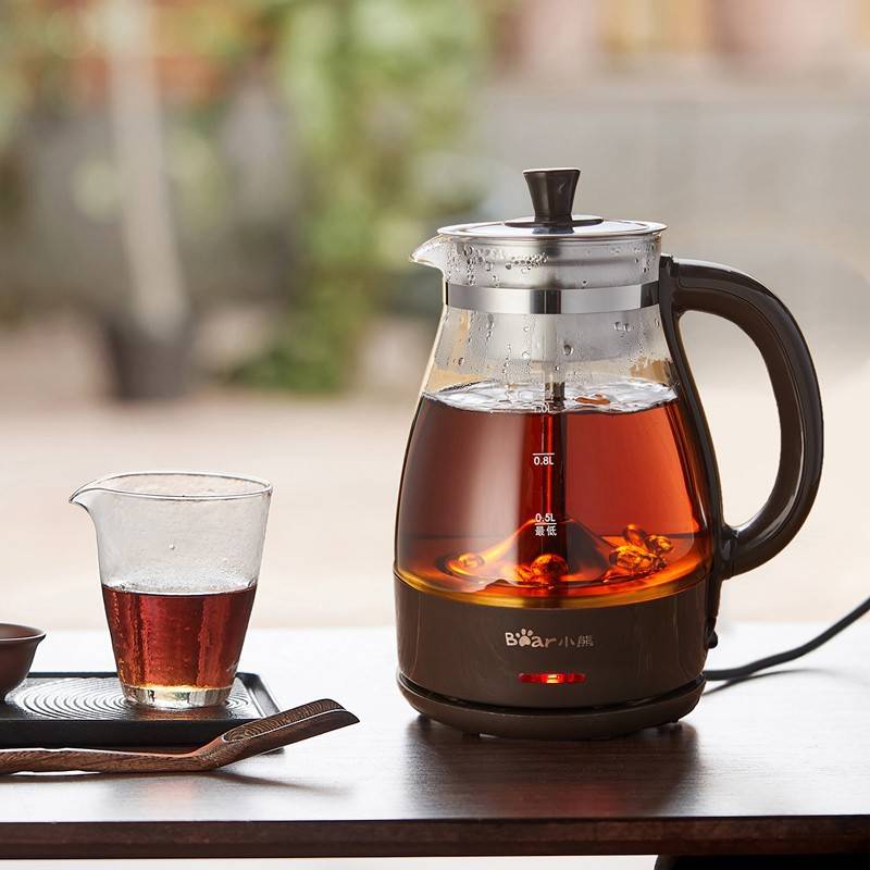 官方正品小熊煮茶器ZCQ-P10G5 家用蒸汽煮茶壶黑茶小型办公室蒸茶