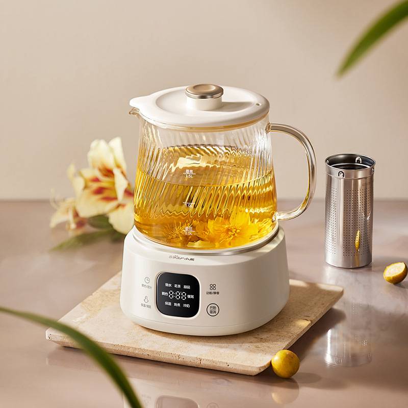 官方正品小熊全玻璃养生壶YSH-E15Q3家用加厚纯玻璃煮花茶壶1.5L图片