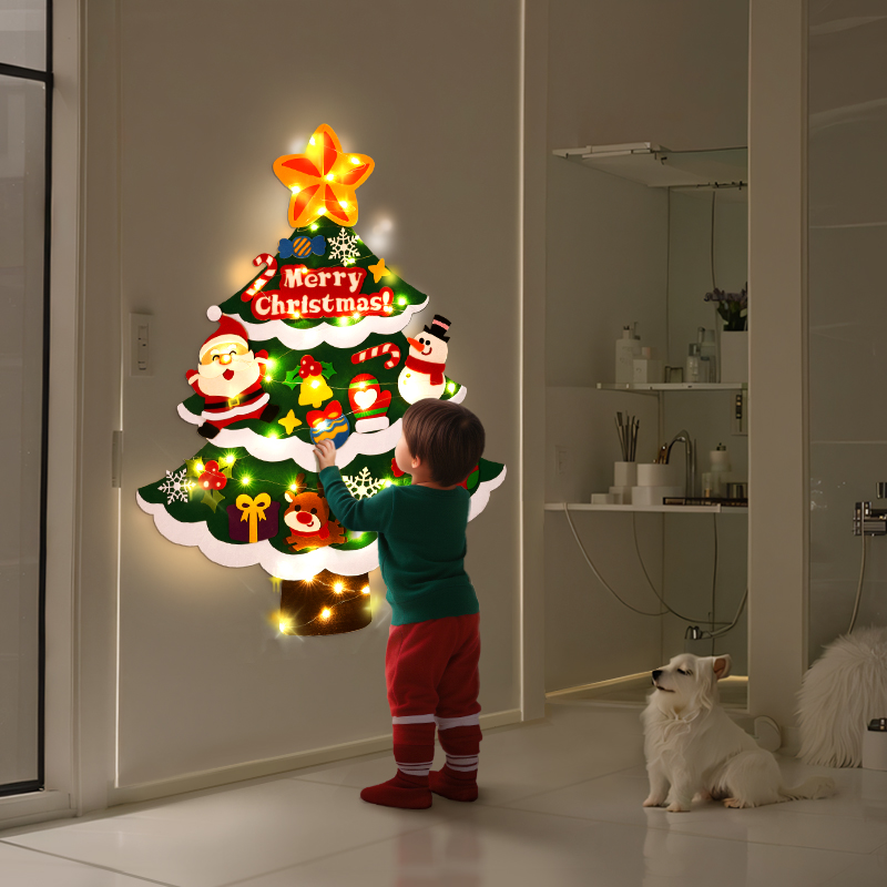 儿童手工diy圣诞树装饰礼物