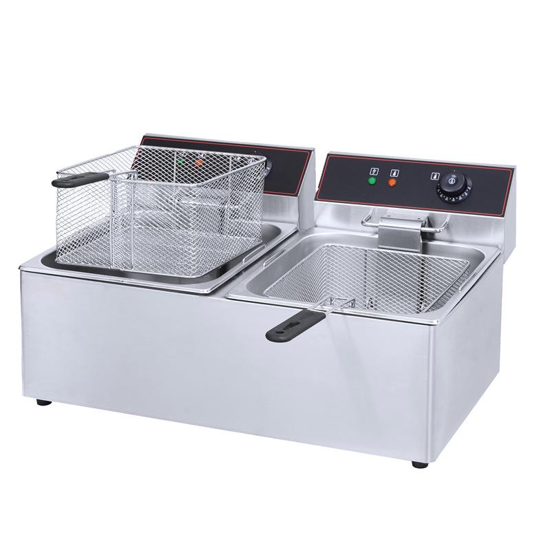 11升双缸电炸炉商用单缸大容量油炸锅加厚炸薯条油炸机炸鸡排鸡翅