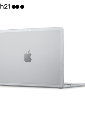 tech21笔记本壳适用于苹果MacBook Air透明保护壳MacBook Pro透明防摔黑色EvoShell硬壳