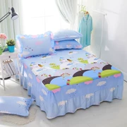 Cotton phim hoạt hình váy giường trẻ em trải giường che bụi phủ giường bông loại váy chống trượt bảo vệ giường đơn tạp dề - Váy Petti