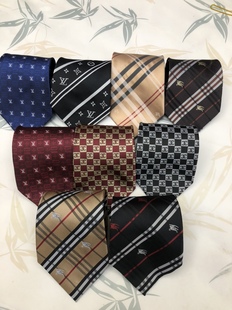 品牌男士 商务领带休闲工作团体潮流10厘米宽个格子条纹 正装