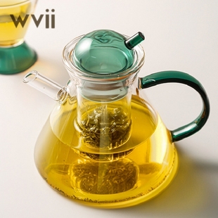 下午茶壶茶具耐热玻璃蜡烛煮茶壶水果花茶壶杯子套装 轻奢北欧英式
