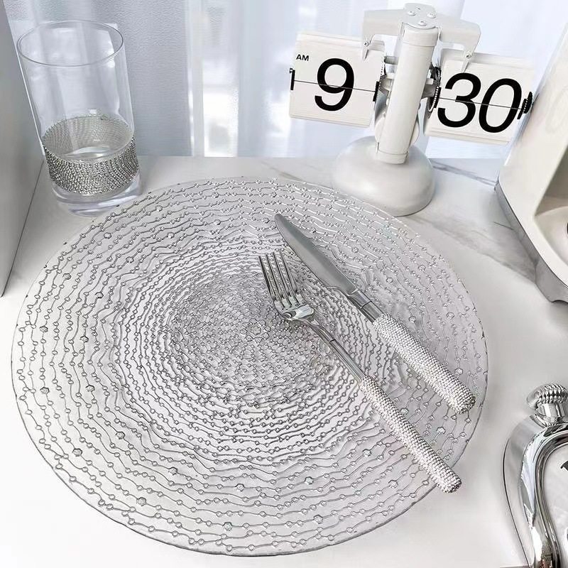 创意艺术家居装饰圆形项链盘家用蛋糕甜品樱花玻璃果盘果篓星空盘,餐饮具,盘,淘宝优惠券,粉丝福利购,淘宝优惠卷