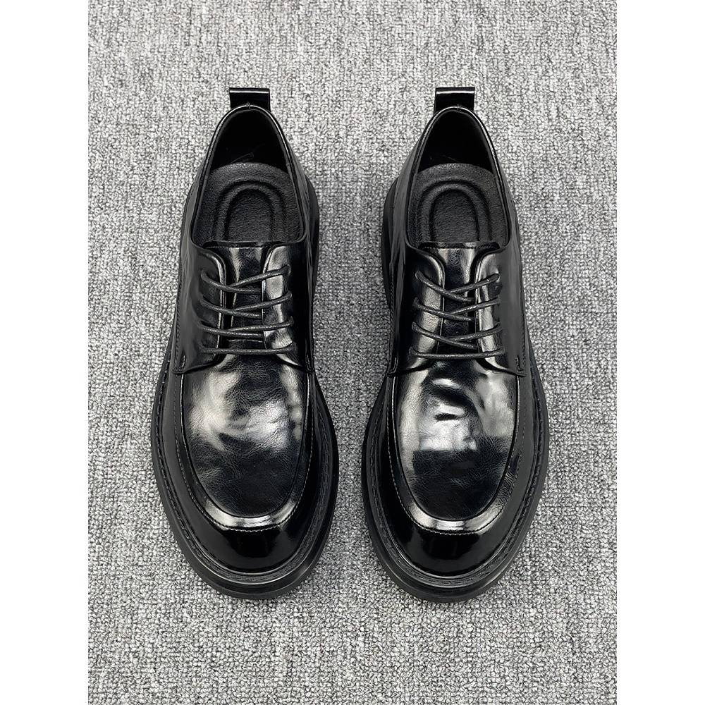 香港潮牌皮鞋2025秋季男鞋商务正装真皮透气英伦西装结婚新郎鞋子