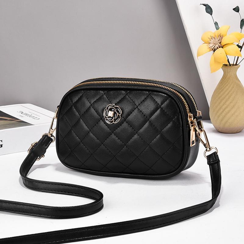 法国时尚菱格迷你小包包女士2025新款真皮洋气软皮百搭单肩斜挎包