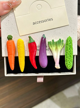 趣味仿真蔬菜造型发夹搞怪