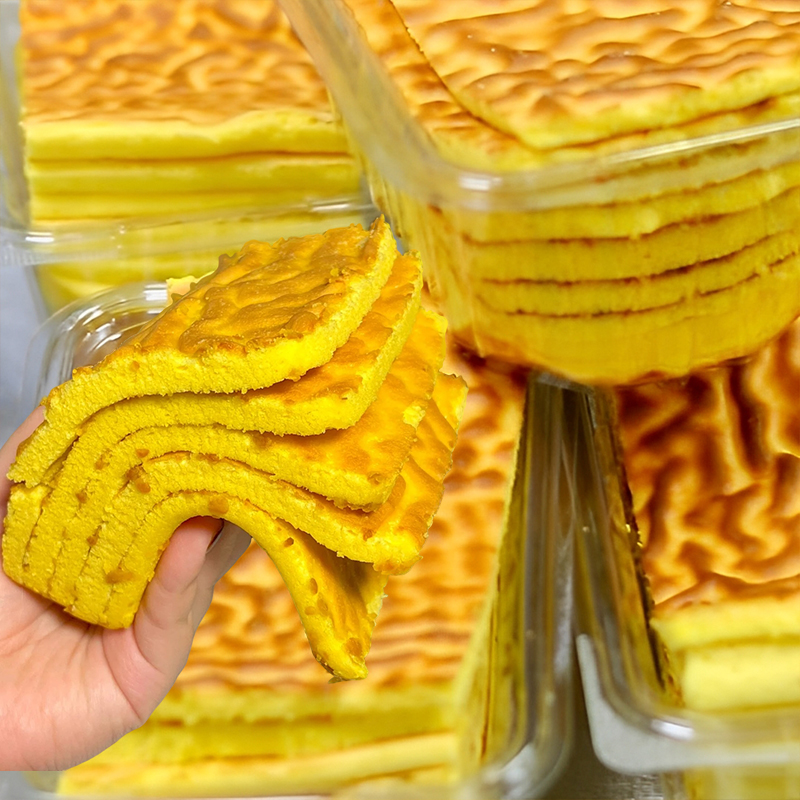 整箱纯虎皮蛋糕片卷皮面包小千层糕点营养早餐小零食品办公室休闲