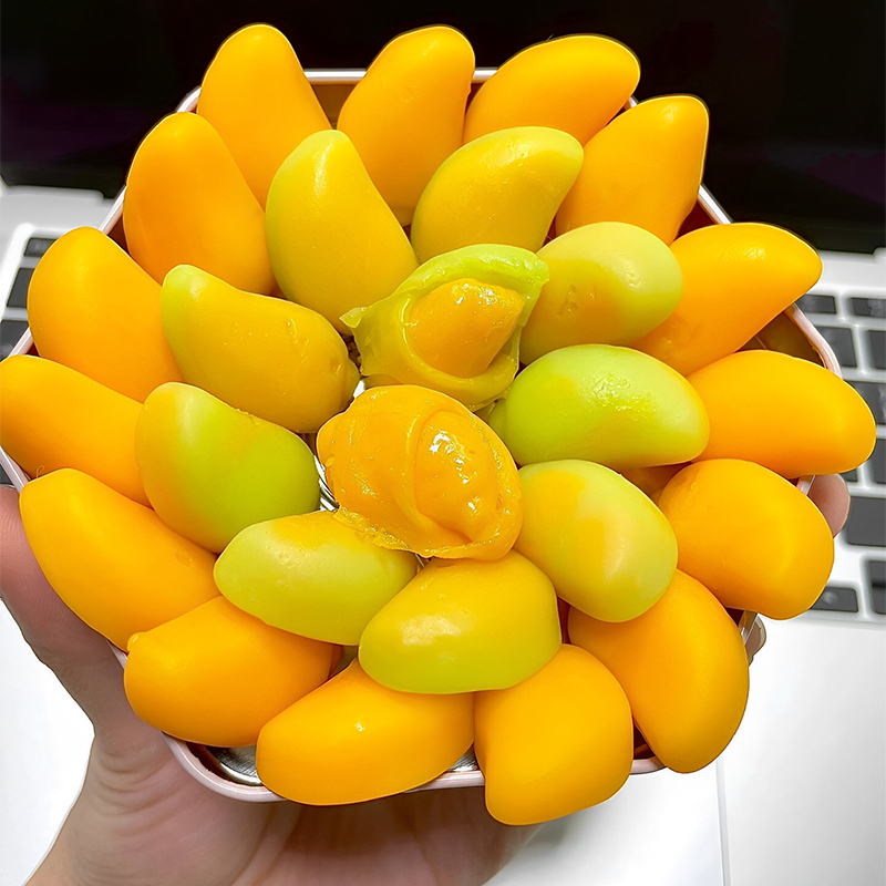 2包50%还原果汁剥皮芒果软糖橡皮糖泰式零食网红啵皮糖扒皮水果糖