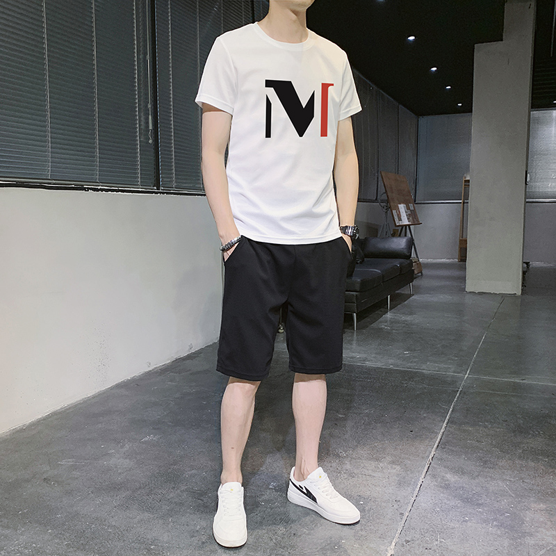 New summer short sleeve t-shirt men's fashion Korean round neck T-shirt