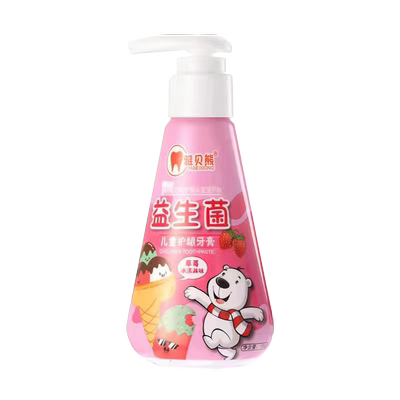 宝贝无氟按压式益生菌牙膏