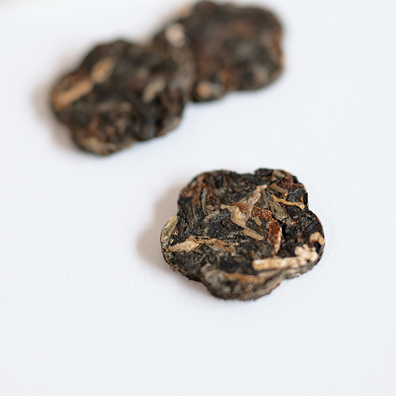 寻花陈皮红茶方片迷你沱茶新会东甲陈皮百年古树红饼干茶礼盒包邮