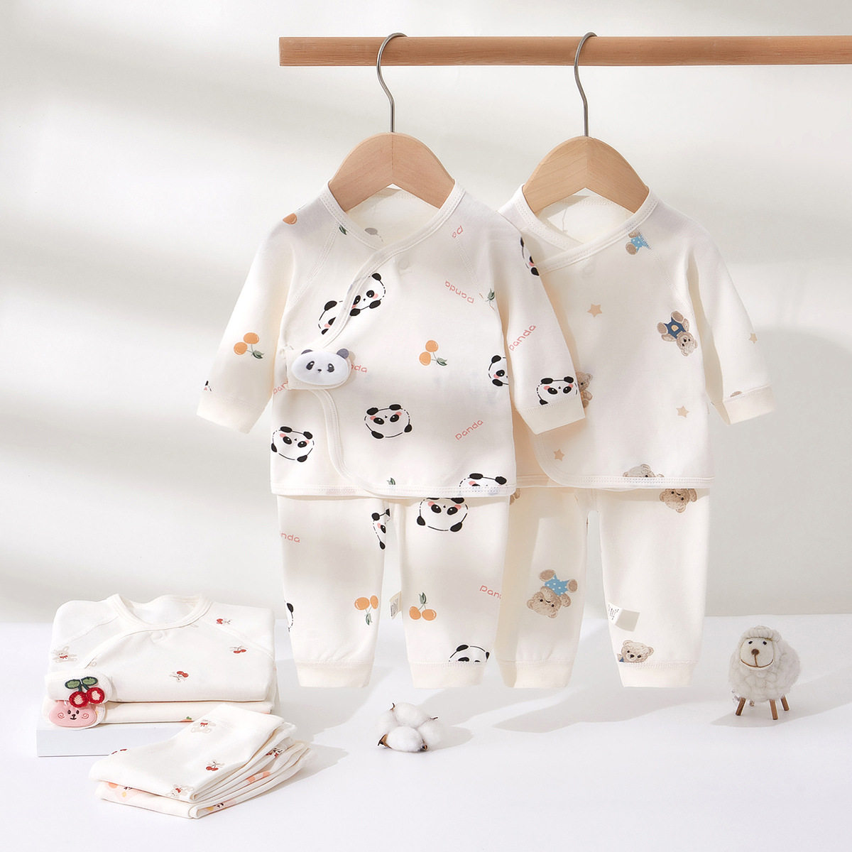 新生婴儿衣服春秋贴身初生内衣和尚0-3月分体纯棉宝宝秋衣套装