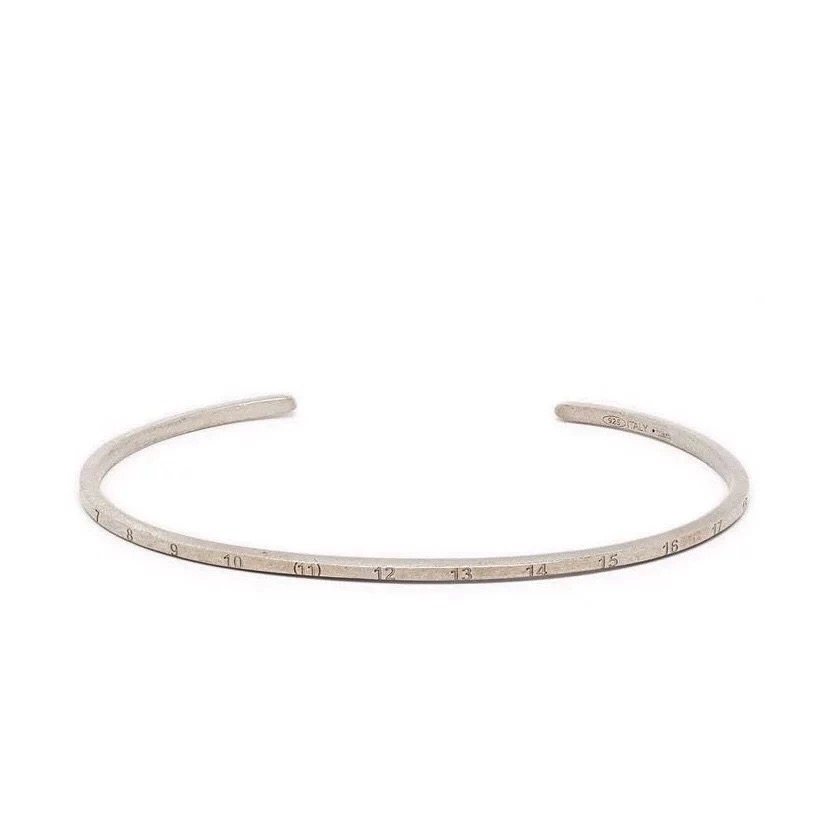 thumbnail for Yardjira style letter logo opening titanium steel embossed bracelet MMM letter couple ins bracelet