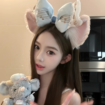 星梦旋律~玲娜贝儿发箍2025新款游乐园头箍蝴蝶结毛绒拍照头饰女